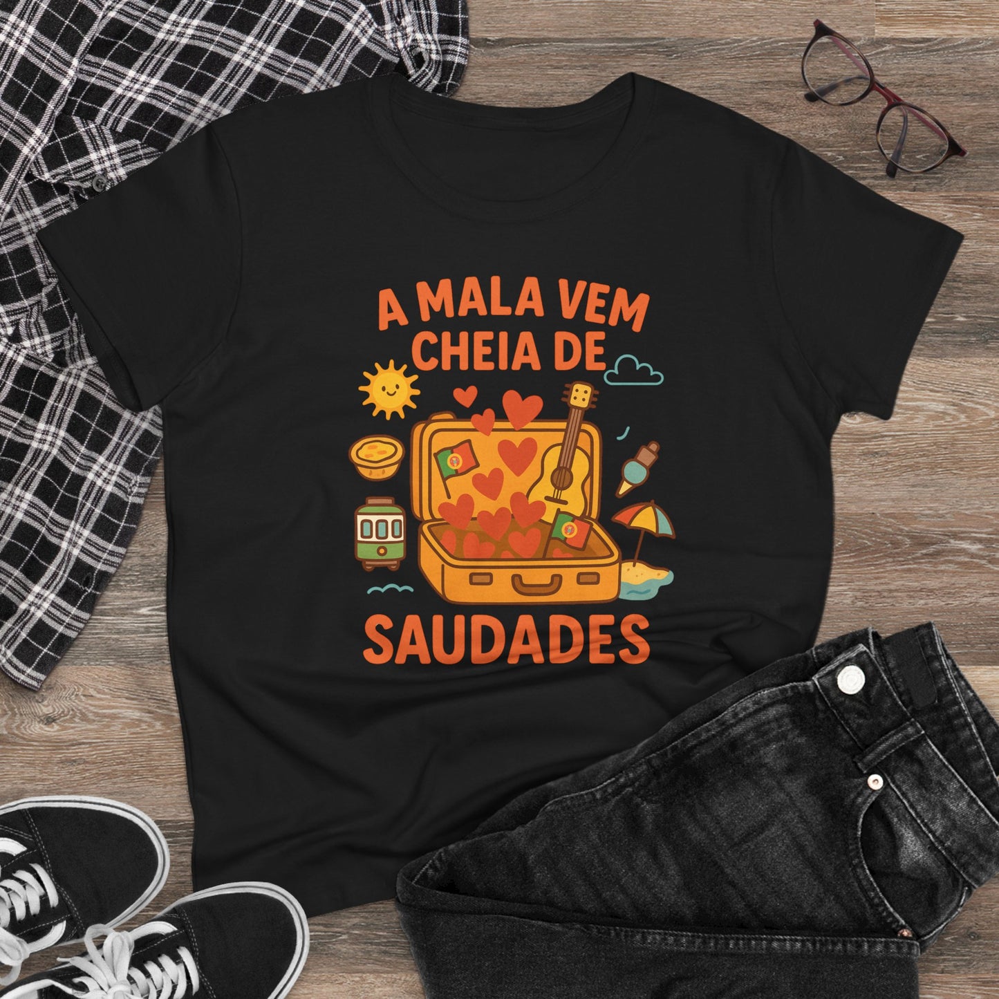 A mala vem cheia de saudades - T-shirt femme