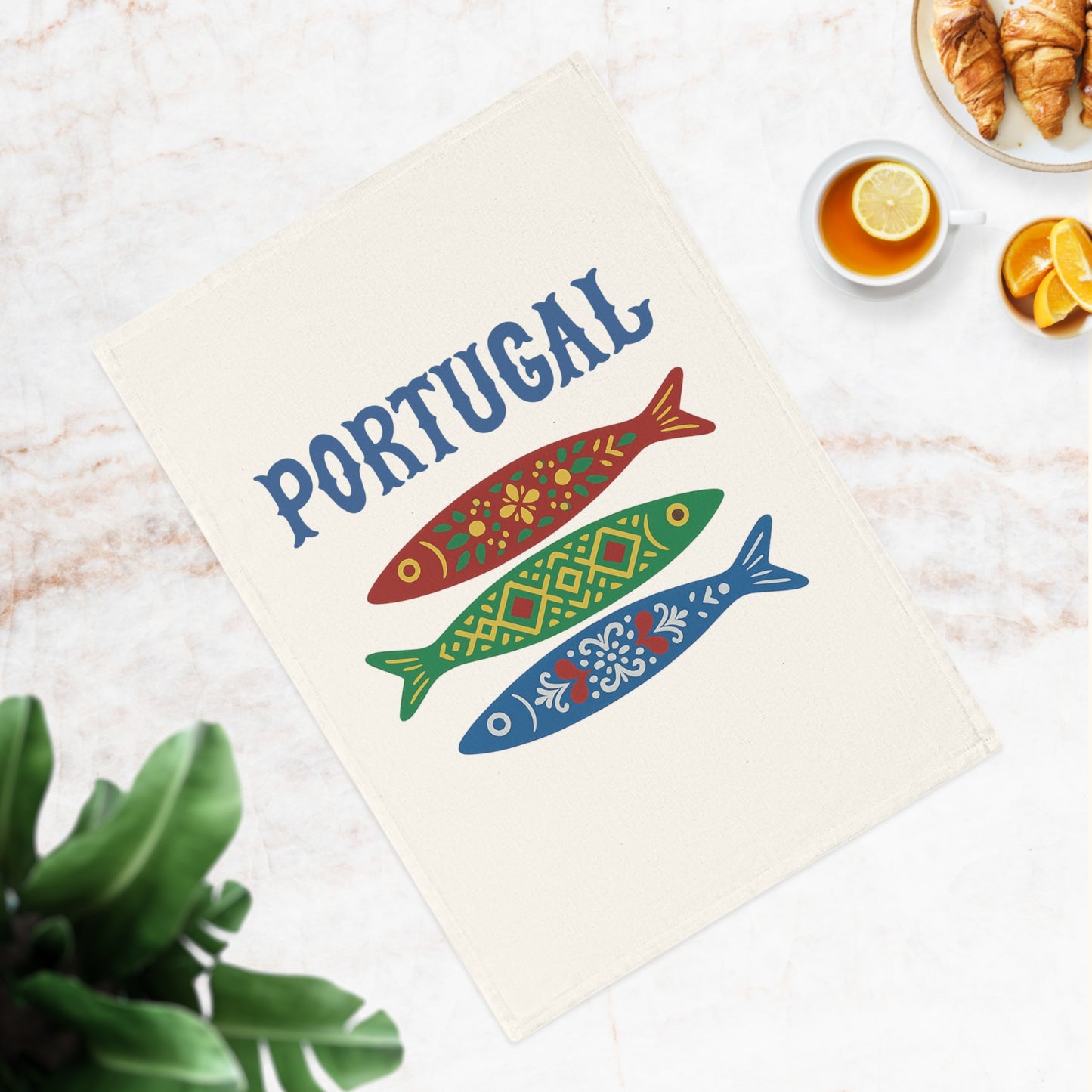 Pano de Louça - Portugal e Sardinhas