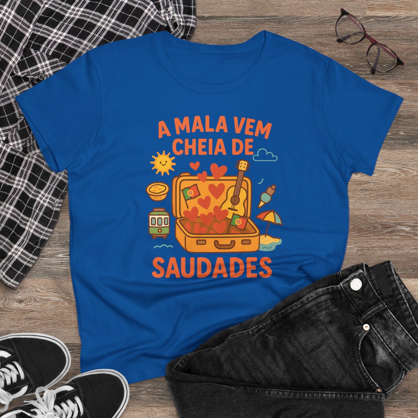 A mala vem cheia de saudades - T-shirt femme