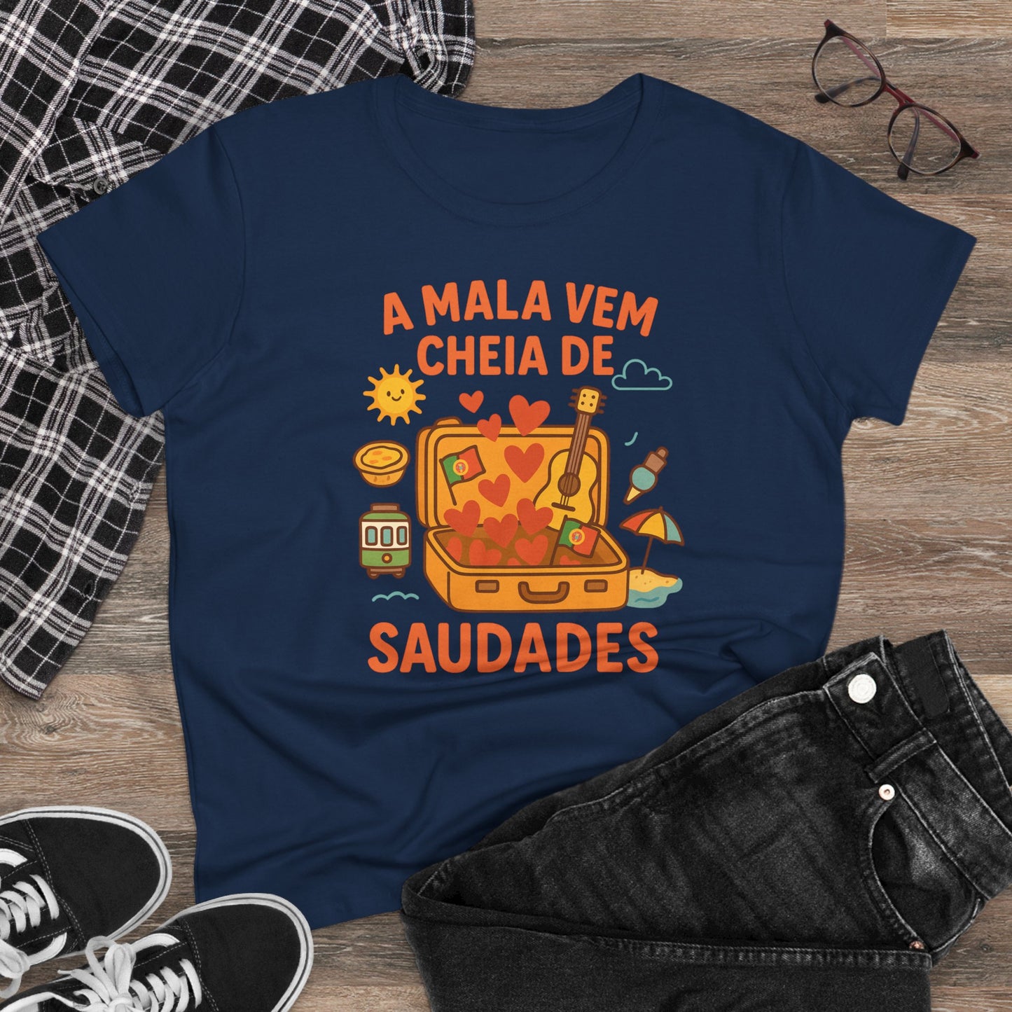A mala vem cheia de saudades - T-shirt femme