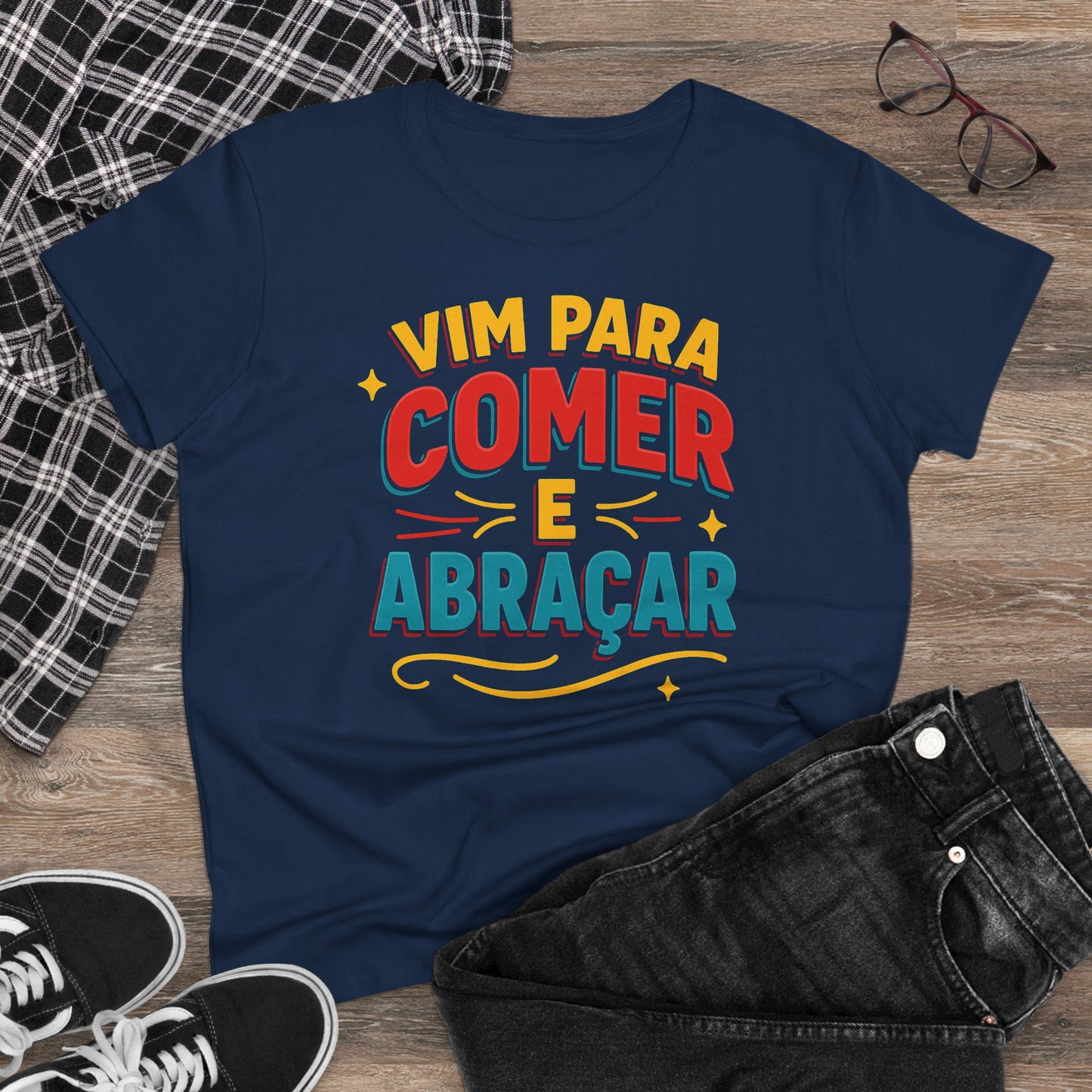 Vim para comer e abraçar - T-shirt Mulher