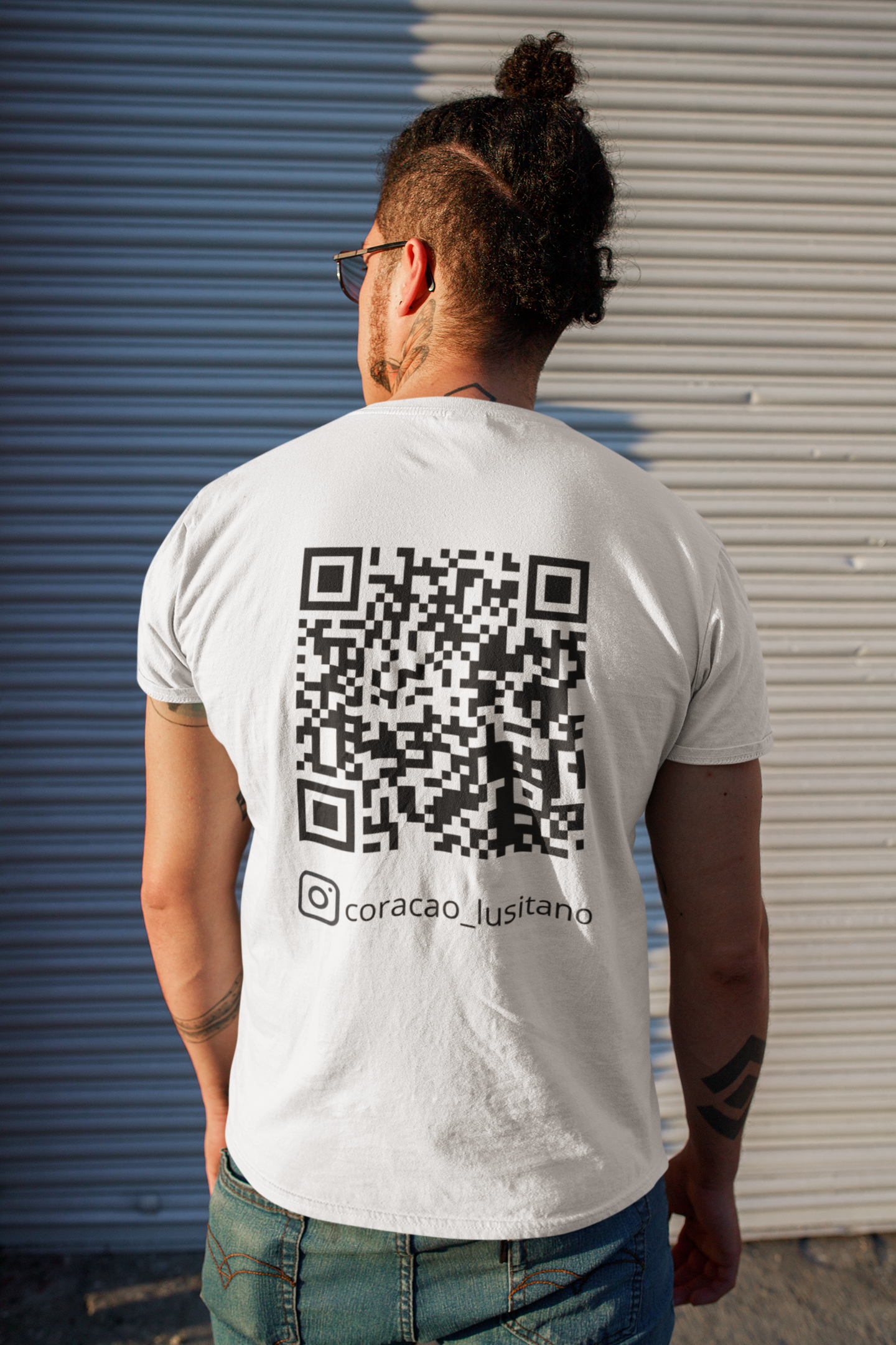 T-shirt Unissexo - QR Code Coração Lusitano