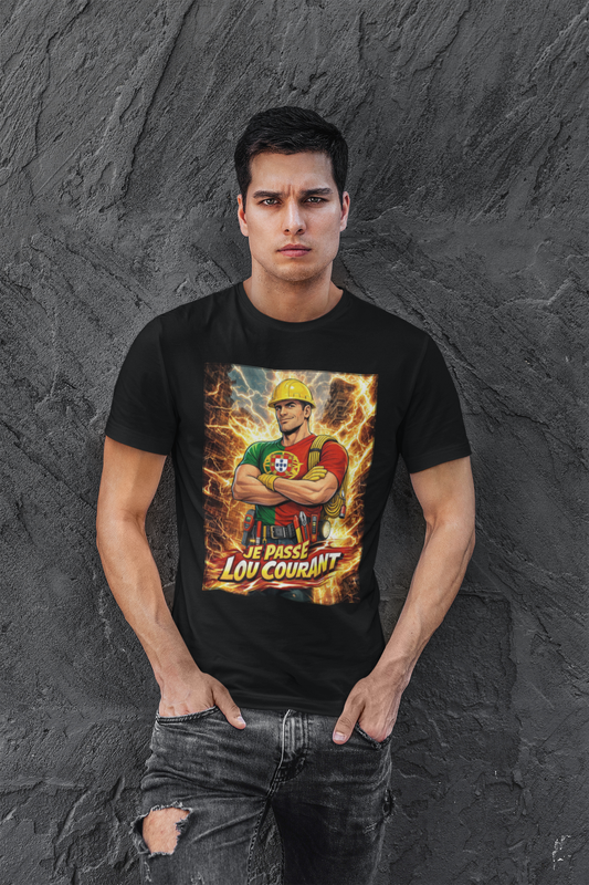 T-shirt Homem - Je Passe Le Courant