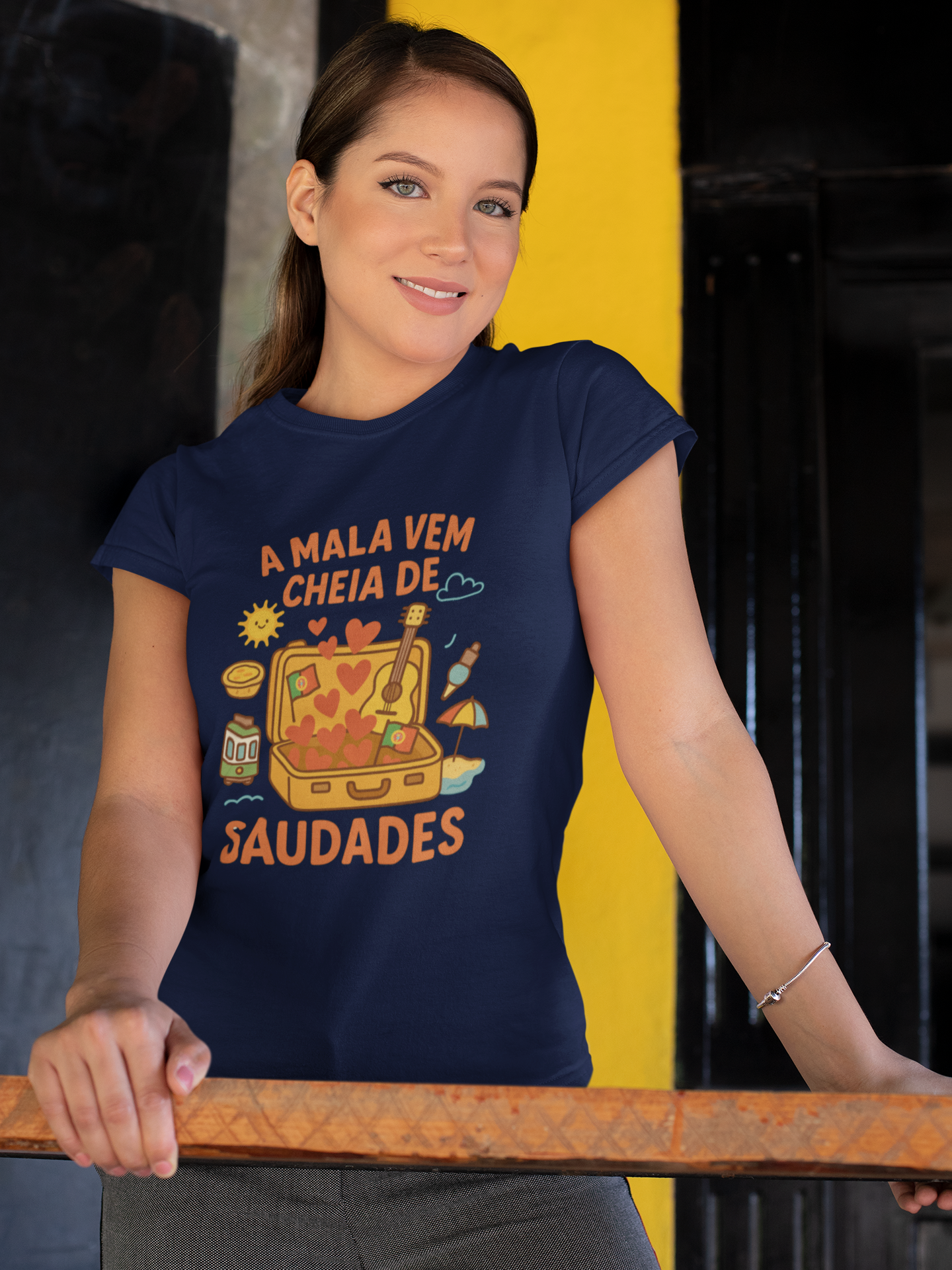 A mala vem cheia de saudades - T-shirt femme
